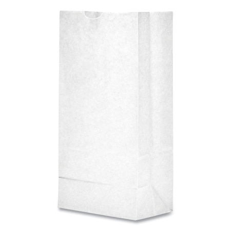 General Paper Bags, 35 lbs Cap., No 8, 6.13"w x 4.17"d x 12.44"h, White, PK500 51028